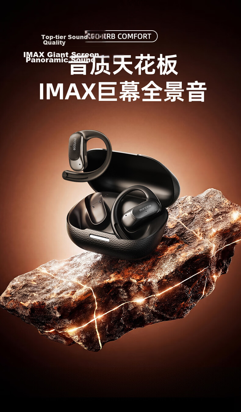 MONOISE G2 Bluetooth Earbuds Ear-Hook Style AI Translation Real-Time Simultaneous Interpretation Wireless Recording Noise-Cancelling Long Battery Life Sports Music 6