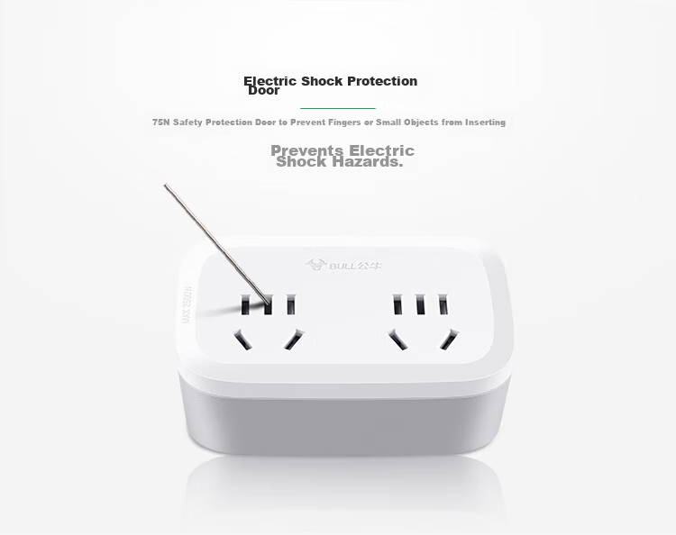 BULL Adapter Plug/One-to-Two Socket/Wireless Conversion Socket/Power Converter for Bedroom and Kitchen 2-Position Controlled Switch Socket GN-9323 4