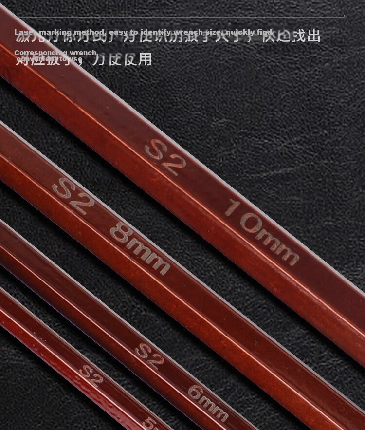 Honggong 9-Piece Hex Key Wrench Set Ball Head Screwdriver Combination Hex Key Repair Tool Kit 10