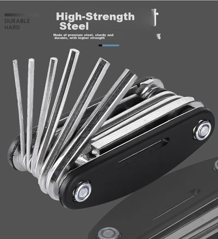 Dedong Hex Key Flat Head Folding Cross and Flat Screwdriver Socket Repair Portable Hand Tool Set 3