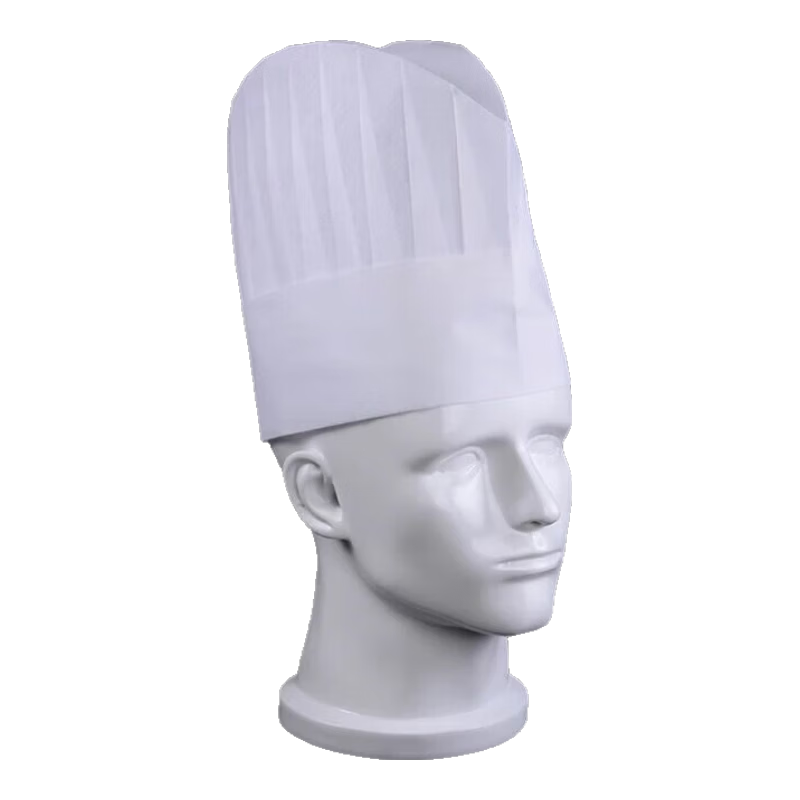 Anshuangli Disposable Chef Hat Non-woven Fabric Adjustable Dome Mid-height Thickened Work Cap 20pcs