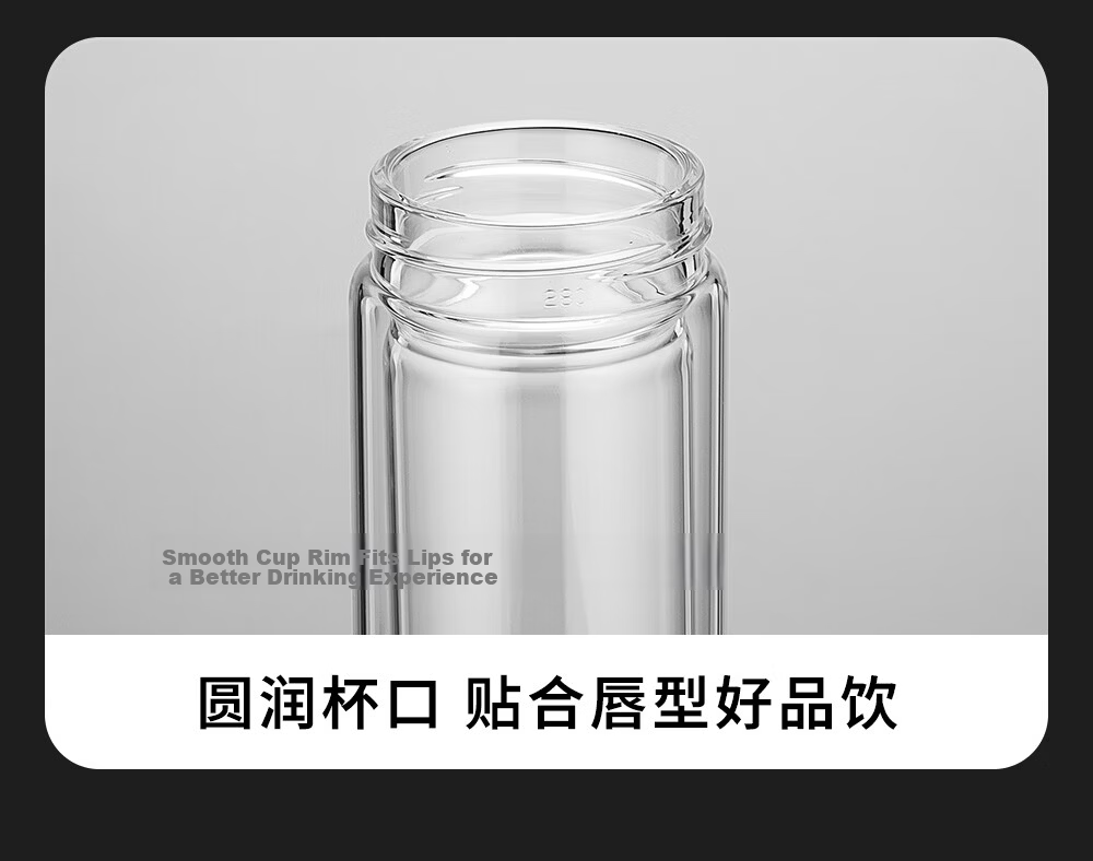 Fuguang Unisex Double-Layer Borosilicate Glass High-Temperature Resistant Tea Cup Customizable Bulk Purchase 12