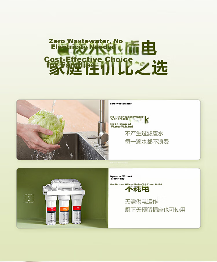SUPOR Under-Sink Water Purifier for Home Use, Ultrafiltration System, 2.85 Liters/minute High Flow Rate, Zero Wastewater Under-Sink Water Purifier, Mineral Water Filter UU09 11