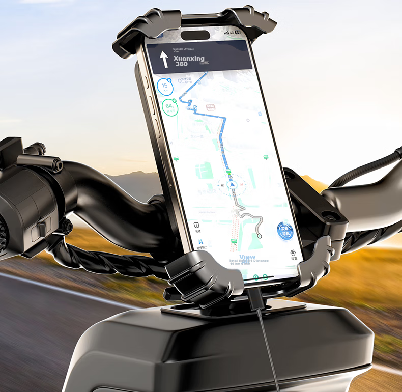 HUIDUODUO Electric Bike Phone Holder Rearview Mirror Anti-Shake Shockproof for Electric Scooter Motorcycle Bicycle Delivery Riders 13