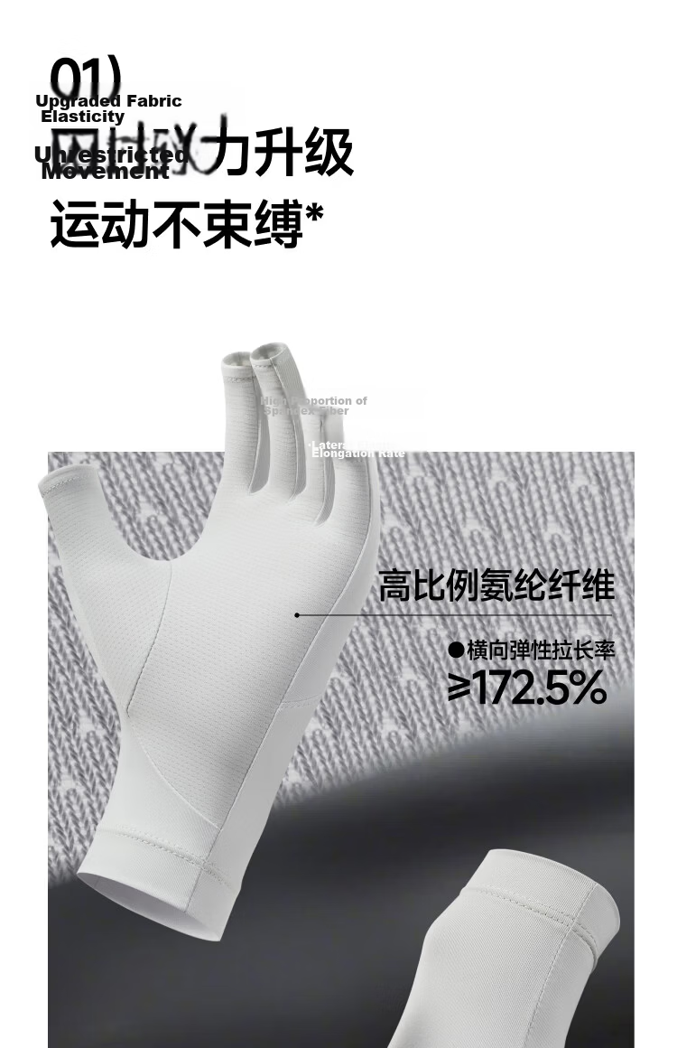 Beneunder Sun Protection Gloves for Women, Fishing Manicure Gloves, Cycling Fingerless Gloves, Driving Sports UV Protection AL365 11