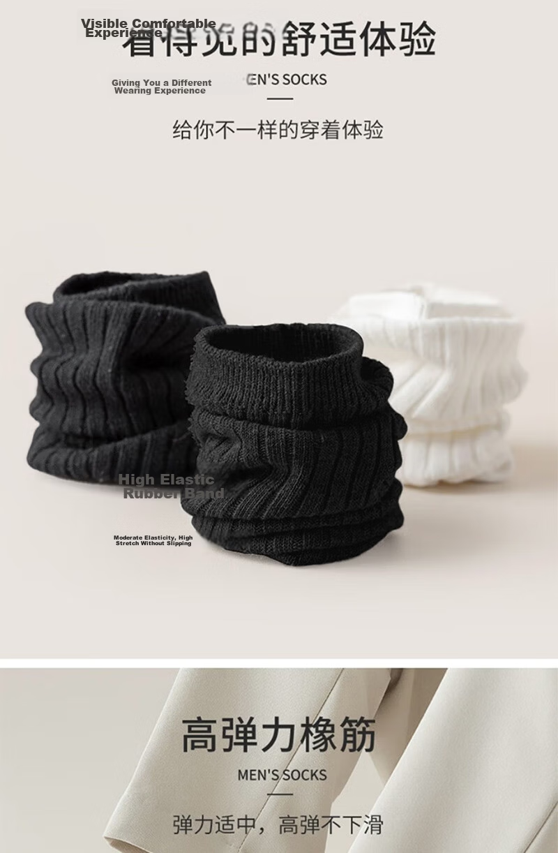 Yimian Men's Socks Xinjiang Cotton Antibacterial Odor-Resistant Short Socks Summer Thin Breathable Black and White No-Show Socks Business Casual 10 Pairs 3