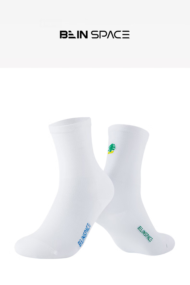 BEIN SPACE New Floral Series Breathable Sweat-Wicking Mid-Calf Outdoor Sports Socks SK09 for Men and Women 1