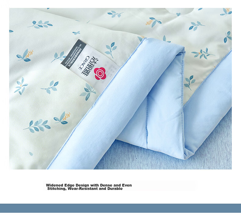 Grace A-Class 100% Xinjiang Cotton Summer Quilt Air Conditioning Quilt Washed Summer Cooling Quilt Double Thin Quilt Core 180*220cm 10