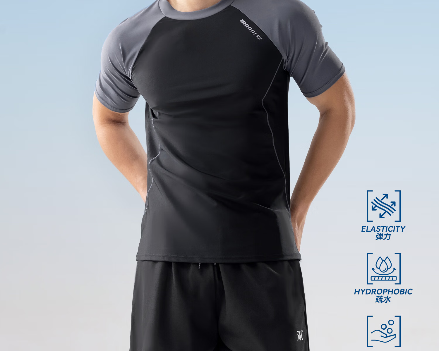 361° Men's Swimwear Set Trunks Goggles Swim Cap Square Leg Beach Shorts Vacation Hot Spring Swimming Gear 2