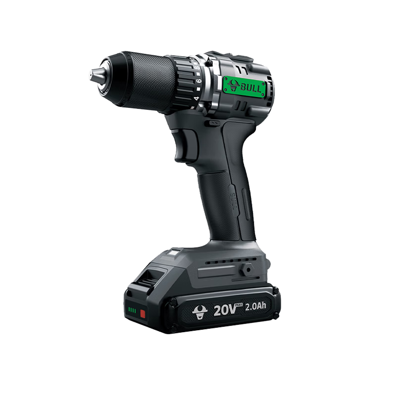 BULL Lithium Brushless Cordless Drill Dual Battery 2.0Ah Electric Screwdriver Rechargeable Household Hand Drill GDZ13-60(2.0S)
