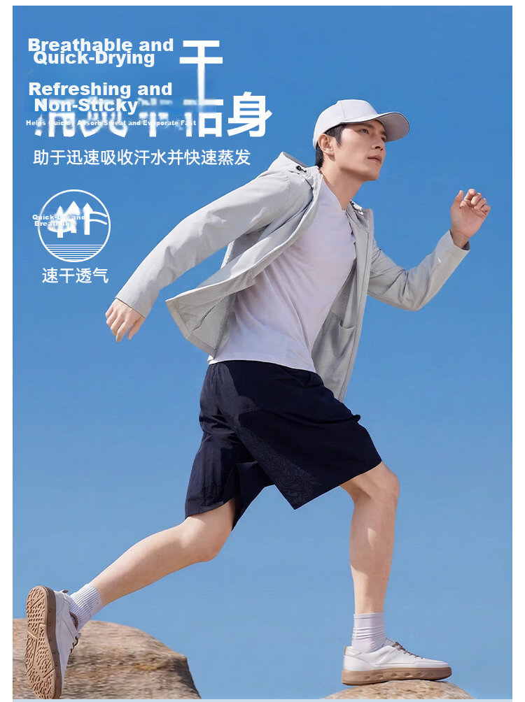 JD Jingzao New Ice Silk Sun Protection Jacket Lightweight Breathable Spring Summer Thin Coat Outdoor Sports Jacket Navy Blue M 7