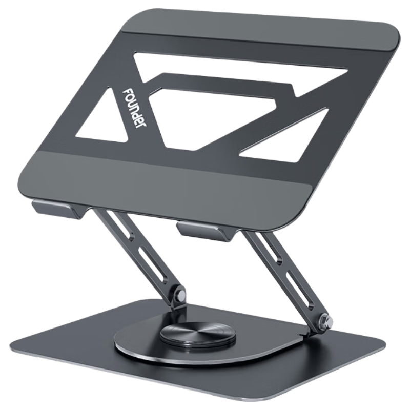 Founder FZ02 Laptop Stand Tablet Cooler 360° Rotatable Stepless Height Adjustable Foldable Compatible with Apple Xiaomi Lenovo Legion Floating Display Vertical Riser