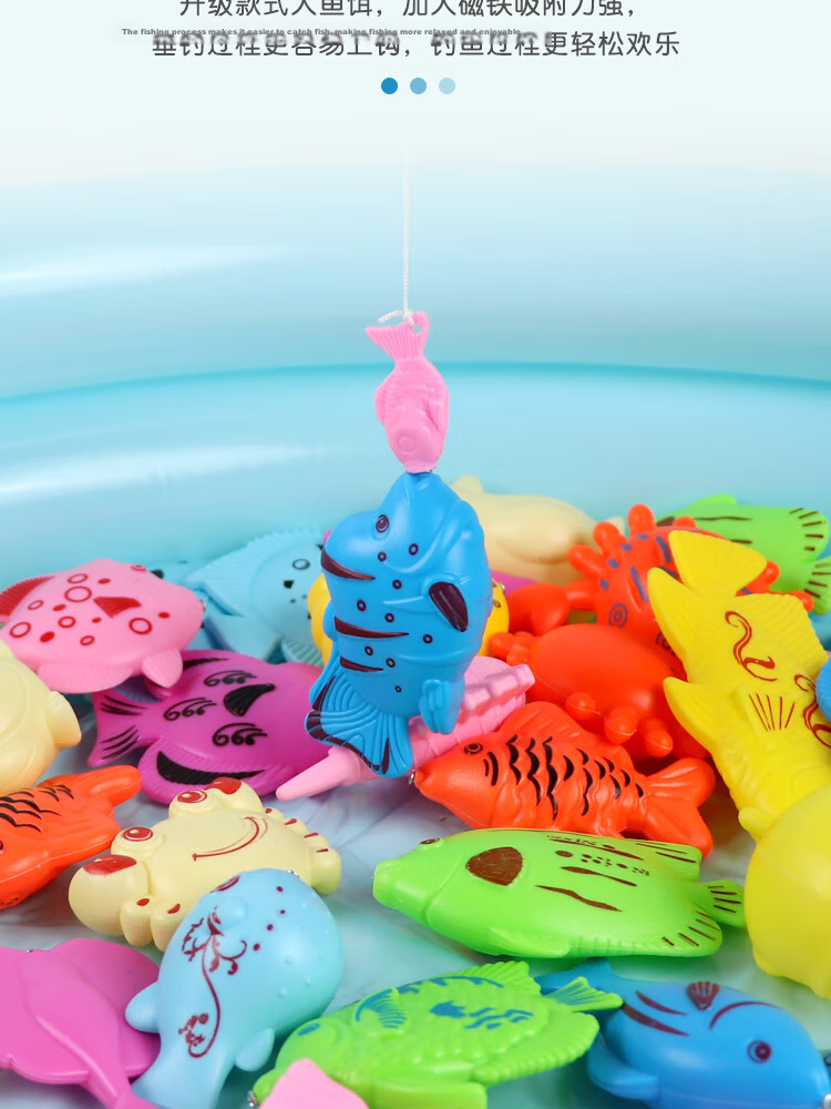 Teddy Time Fishing Toy Children's Fishing Rod Magnetic Fish Pool Baby Educational Early Learning Toy Set Birthday Gift 12