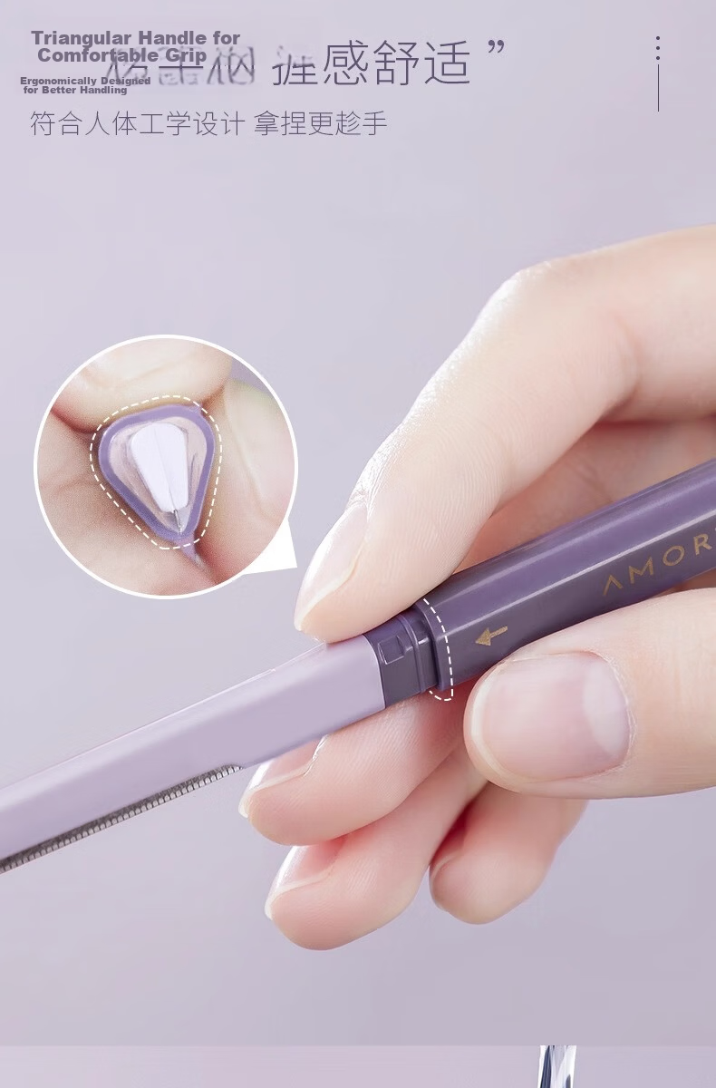 AMORTALS Double-Headed Microblading Razor with Protective Guard, Skin-Friendly for Beginners And Makeup Artists, Holiday Gift 8