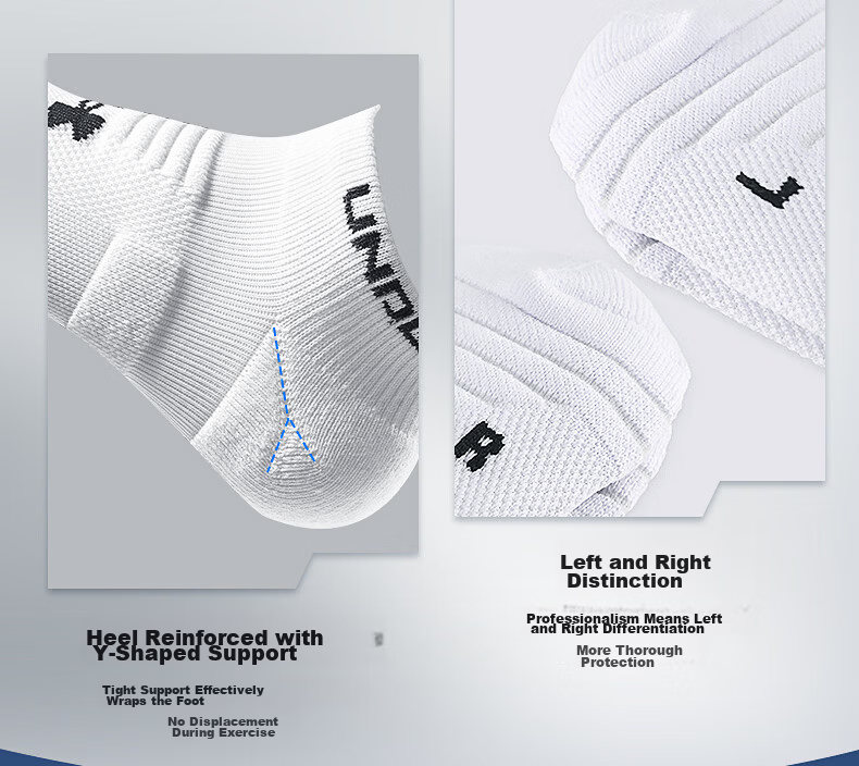 Under Armour Socks No-Show Socks [3 Pairs] Basketball Badminton Sports Socks for Men and Women Running Thin Anti-Odor Terry Short Cotton Socks 14
