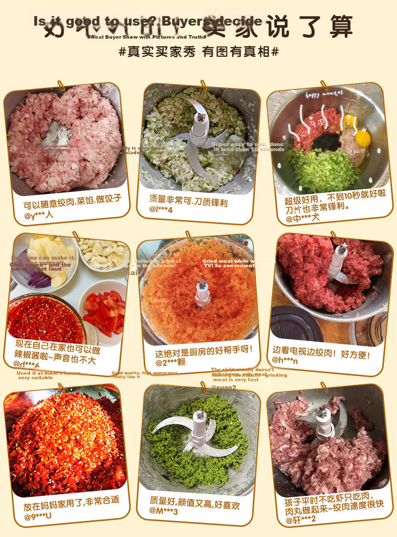 Bear Electric Meat Grinder Household Small Stainless Steel Mince Machine Garlic Crusher Meat Mincer 2026 New Model QSJ-L03K3 4