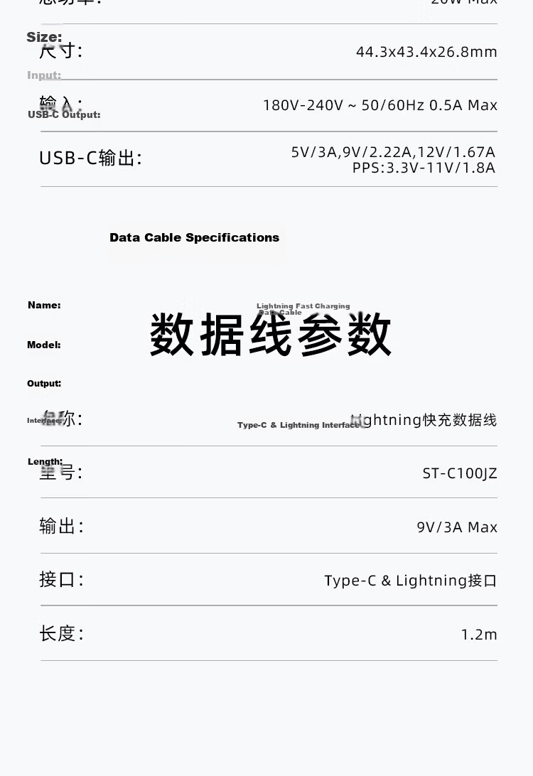 JD Jingzao 20W Apple Charger Set Compatible with iPhone 8-14 Including Lightning Cable GaN Fast Charger for iPhone 14 12