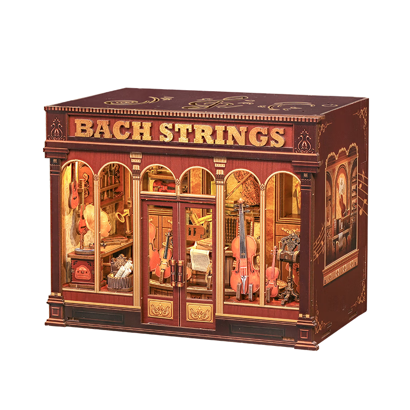 Cutebee Bach Workshop Handmade DIY Miniature House Exquisite Wooden Puzzle Building Block Gift for Girls and Boys