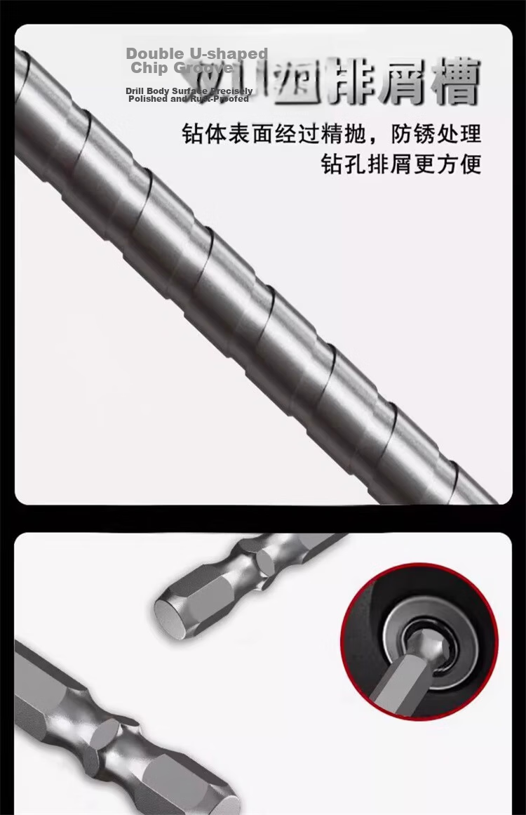 Deli Extended Alloy Eccentric Drill Bit for Dry Drilling Tiles Glass Marble Concrete [6mm] 1 Piece 7