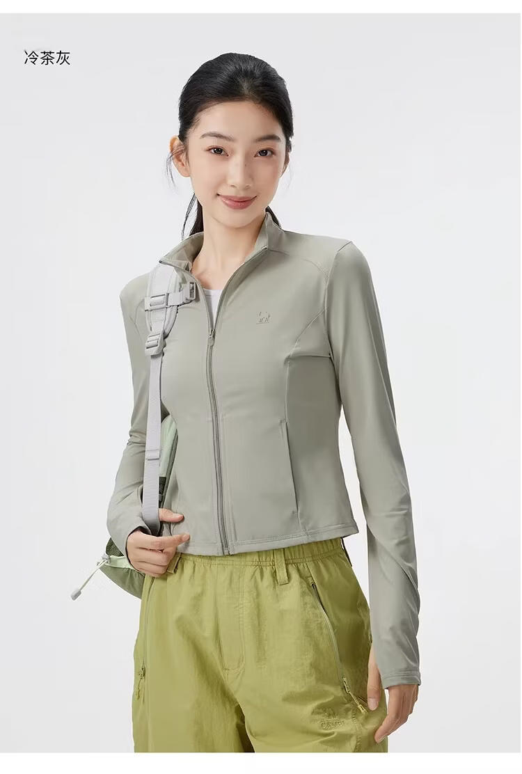 CAMEL Camellia Stand Collar Sun Protection Jacket 2026 Summer New Short Slim Fit 1006 (Dilireba Style) 25