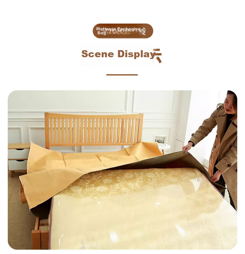 40,000 KM Moving Mattress Packing Bag Protective Cover Transport Mattress Kraft Paper Storage Packaging Plastic Film 8