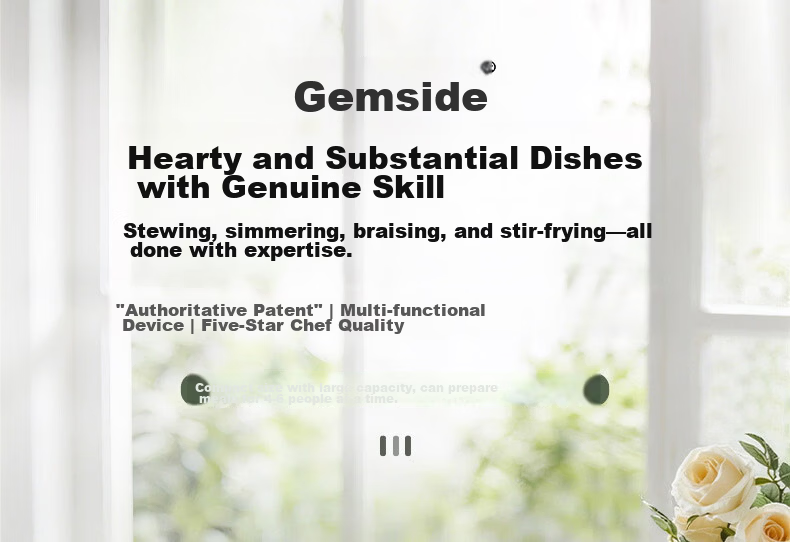 Gemside JSG-P18 Automatic Smart Cooking Stir-Fry Machine Non-Stick Oil-Free Multi-Purpose Electric Frying Pan Cooker 3