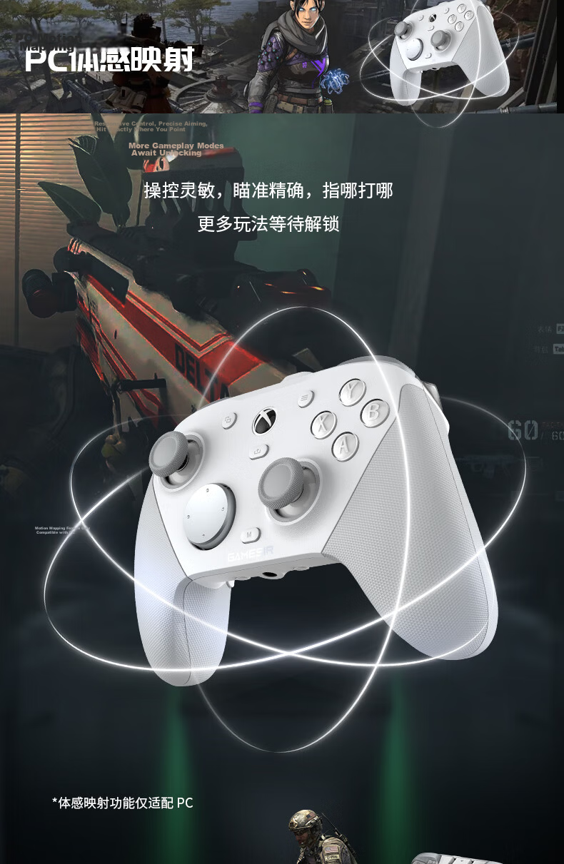 Galli G7 Pro Microsoft Xbox Licensed Elite Game Controller Uranus with Base TMR Joystick Bluetooth PC Wireless Steam Android TV Wired Horizon 6 8