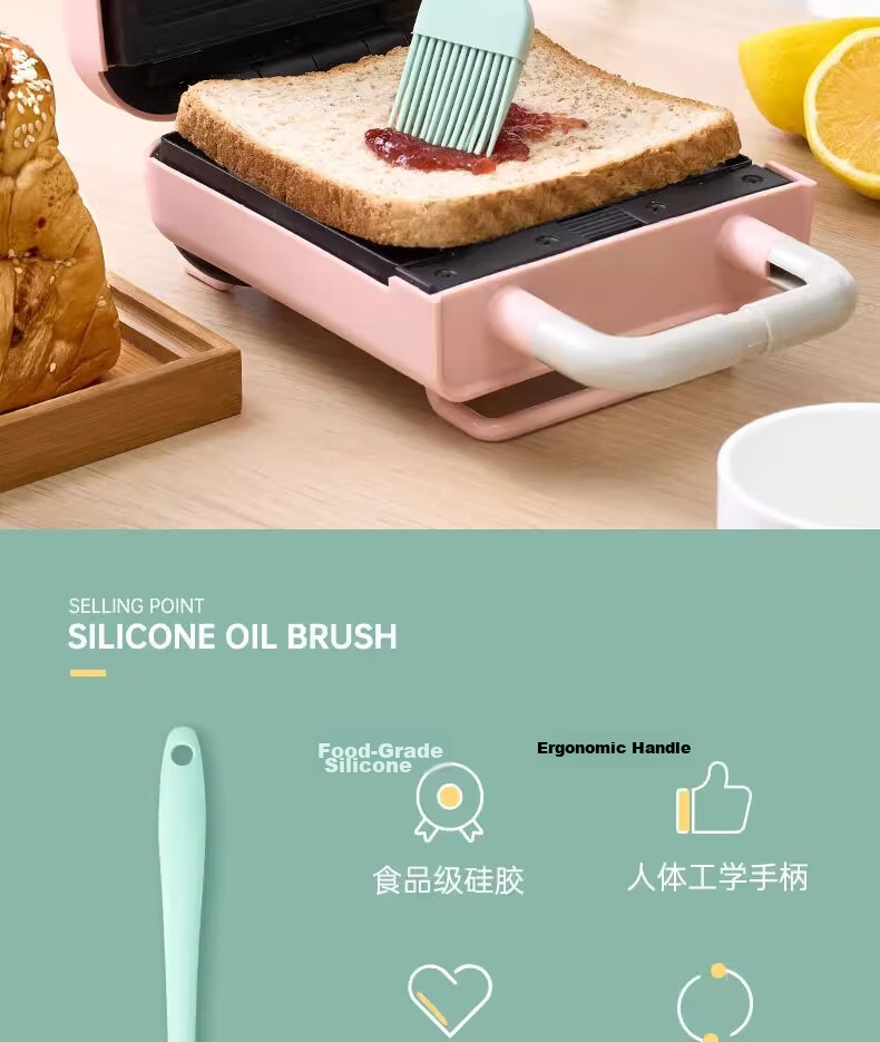 Fangcaodi Silicone Oil Brush High-Temperature Resistant Non-Shedding Kitchen Pancake BBQ Baking Food Grade Small Brush 2