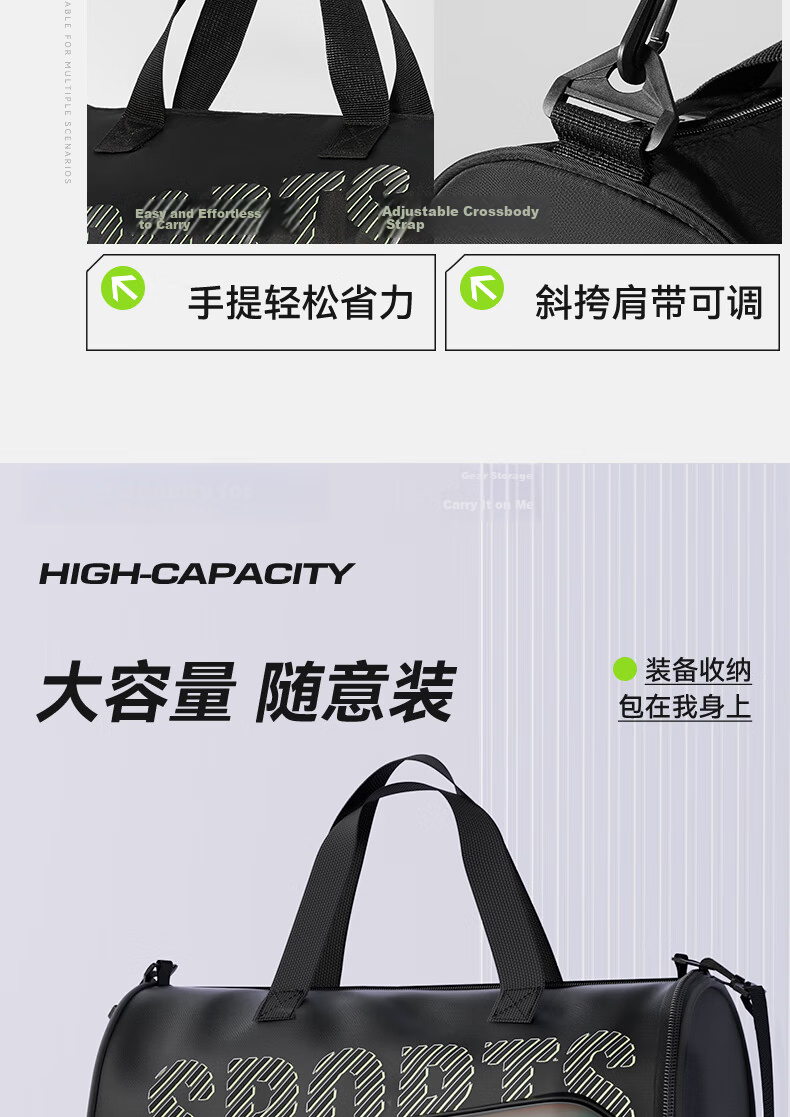 361° Swimming Bag Wet and Dry Separation Storage Bag Fitness Travel Bag Unisex Sports Training Toiletry Waterproof Bag 4