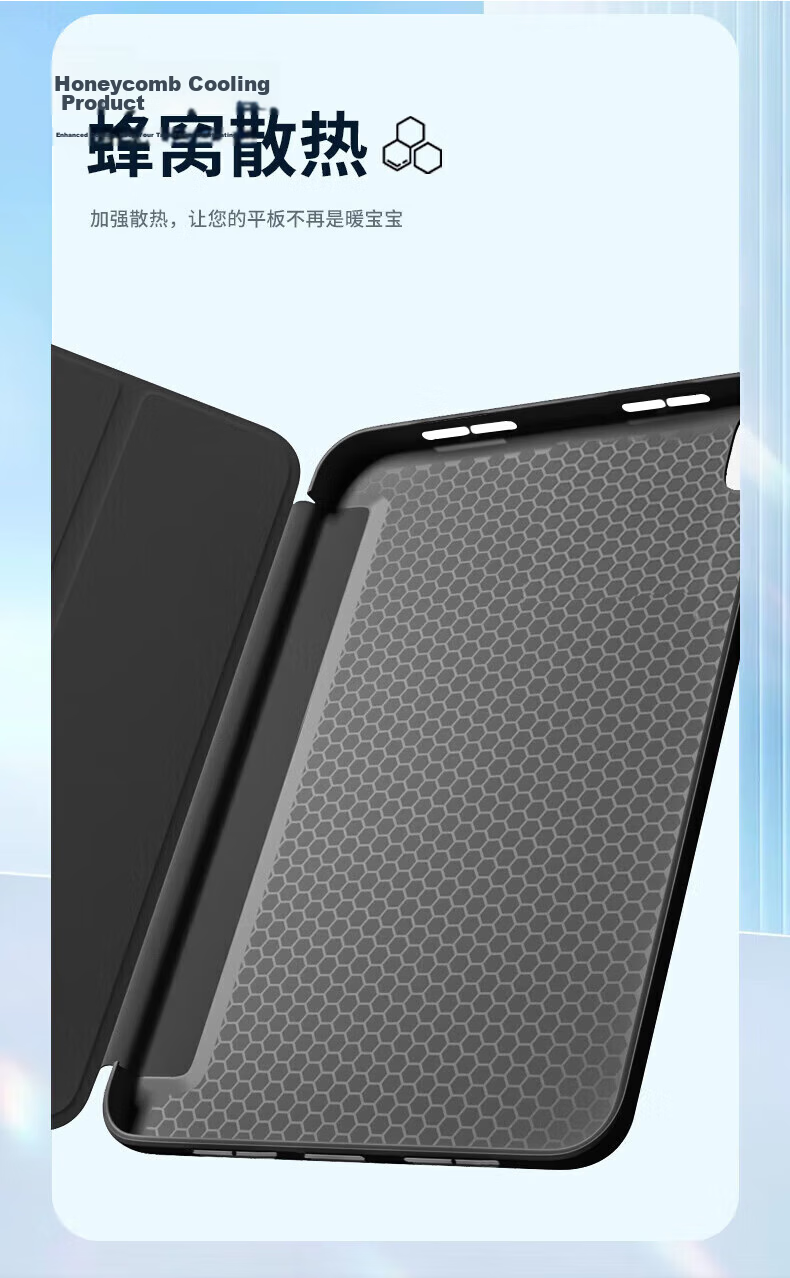 ALittleFlower Huawei MatePad SE 2023 10.4-inch Full Coverage Slim Shockproof Leather Case Dark Blue 4