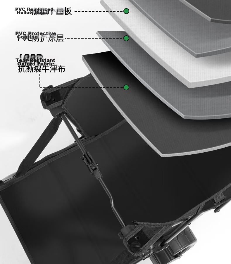 Jiangyu Camping Outdoor Folding Handcart Picnic Stall Cart Kids Reclining Collapsible Travel Delivery Camp Cart 16