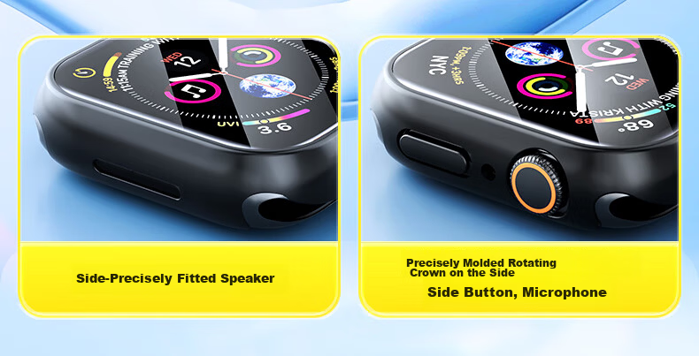 WITGOER IP68 Waterproof Case and Screen Protector for Apple Watch S9/8/7 iPhone Series Full Coverage Ultra-Thin Tempered Glass Film Accessories for Women 25