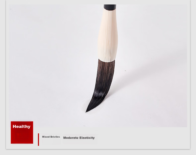 Liupin Academy Calligraphy Brush Set - Wolf Hair, Mixed Hair, Goat Hair Brushes for Chinese Calligraphy, Various Sizes for Regular and Running Script 7