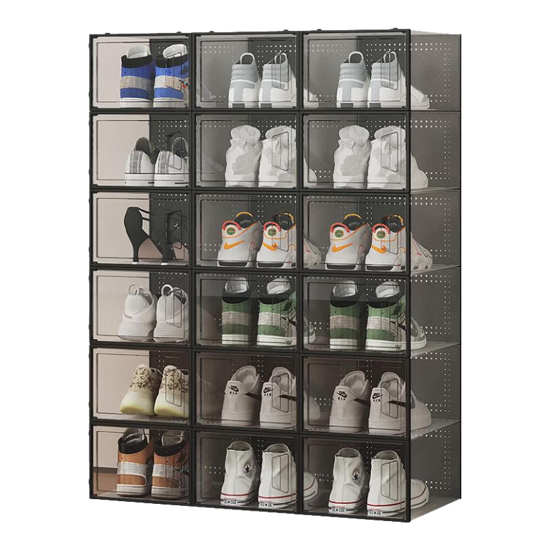 40,000 Kilometers Transparent Shoe Box Drawer Storage Large Shoe Rack Shoe Organizer Cabinet Home Storage Box 8 Pieces