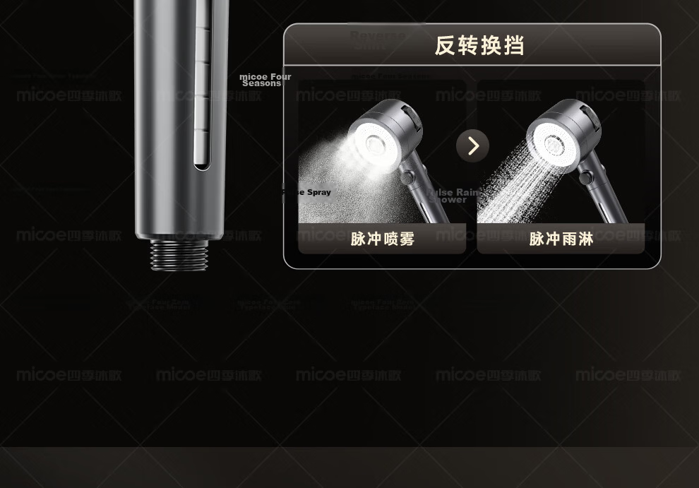 MICOE Shower Panel High-Pressure Bathroom Spray Head Water Purification Four-Mode Shower M-HS58Q 12