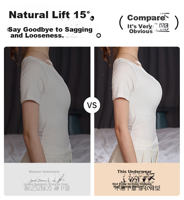 Ordifen Seamless Women's Push-Up Lifting Large Bust Minimizing 10A Antibacterial Anti-Sagging Sports Bra White XL 5