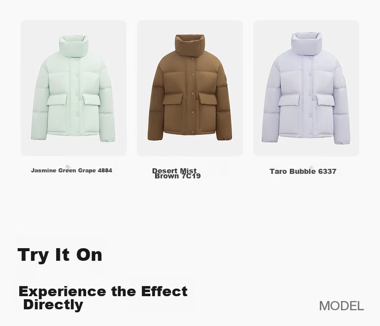 Xuezhongfei 2025 Autumn New Women's Short Straight Collar Colorful Down Jacket Warm Versatile Comfortable Coat 24