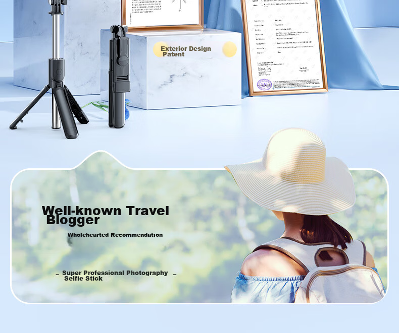 Zhiguozhe 2026 New Professional 2m Selfie Stick Phone Holder Floor Tripod 360° Rotating Anti-Shake Follow Shooting Compact Portable Live Streaming Travel Auto 8