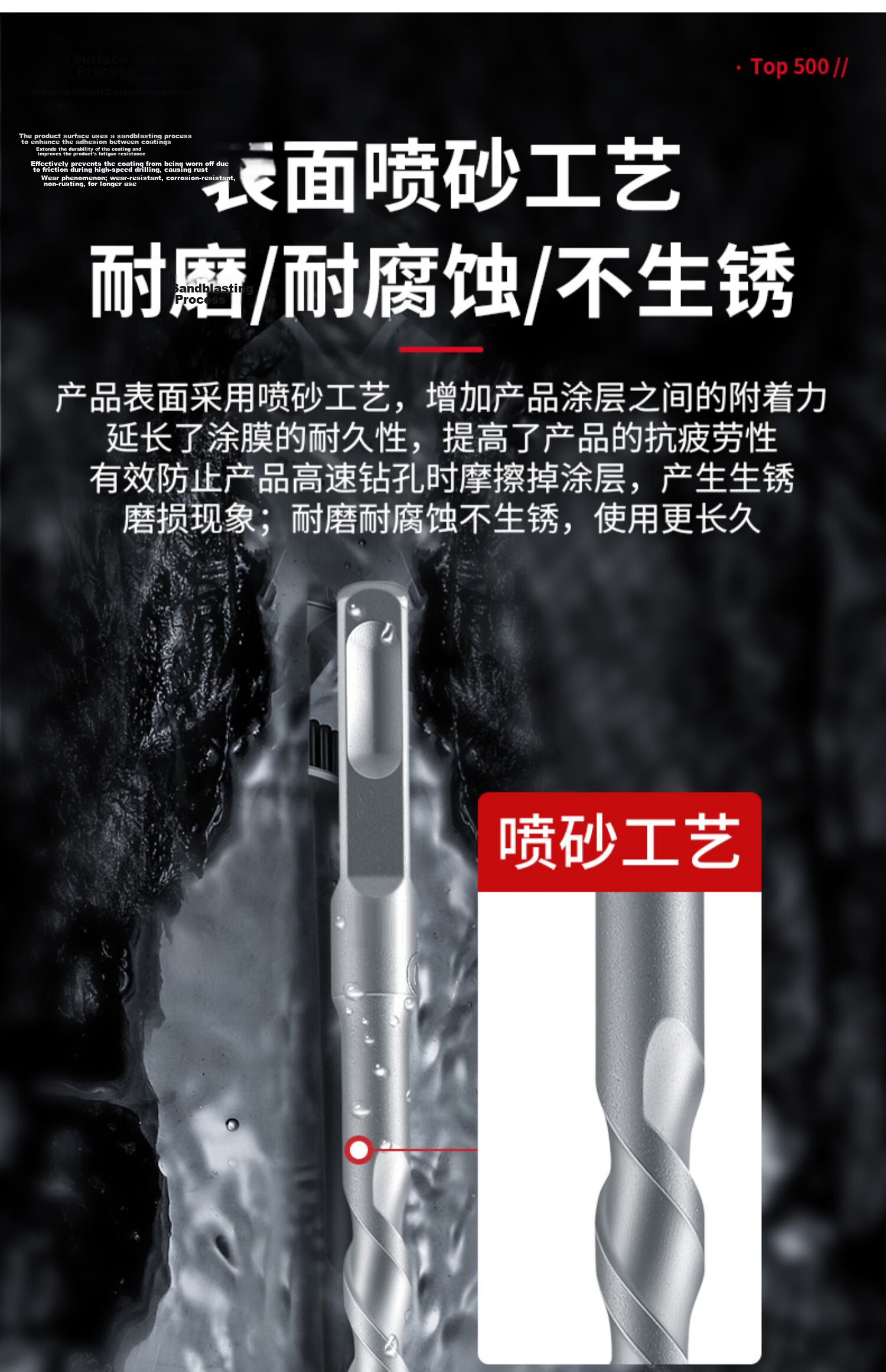 Jintian Square Shank Four-Flute Rotary Hammer Drill Bit Concrete Rebar Drilling 6x140mm Cross Four-Blade [Square Shank] 14