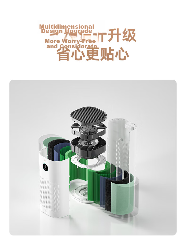 720 Hongmeng Smart Air Purifier 3S Enhanced Edition Home Use Formaldehyde Dust Odor Smoke Cat Hair Allergen Removal Medical Grade Purification Huawei Smart Life 12
