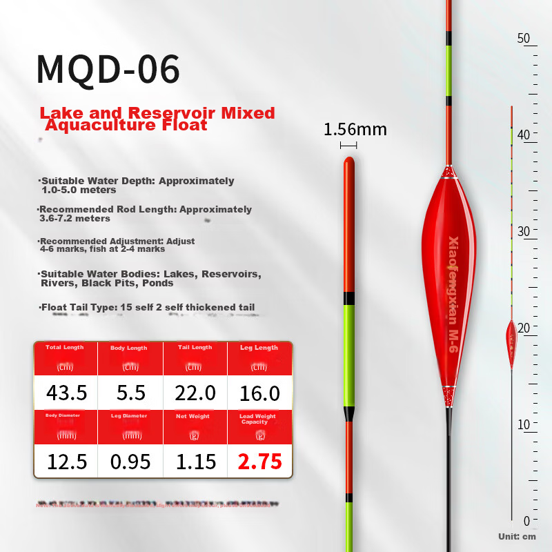Xiaofengxian Fish Float MQD-03 Crucian Carp Nano Float High Sensitivity Thick Tail Visible Fishing Float Nearsighted Float Fishing Tackle 14
