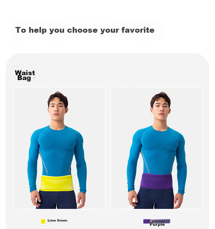 UTO Sports Running Waist Bag Belt for Men and Women Marathon Phone Pouch Fitness Electric Blue L 4