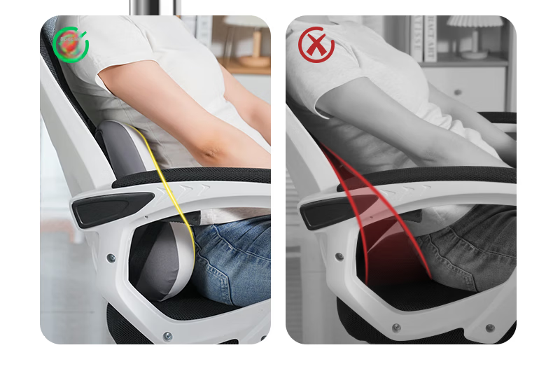 Zhiguozhe Lumbar Support Office Cushion Waist Pillow Long Sitting Waist Protector Lumbar Pillow Workstation Chair Back Cushion Car Seat Cushion 15