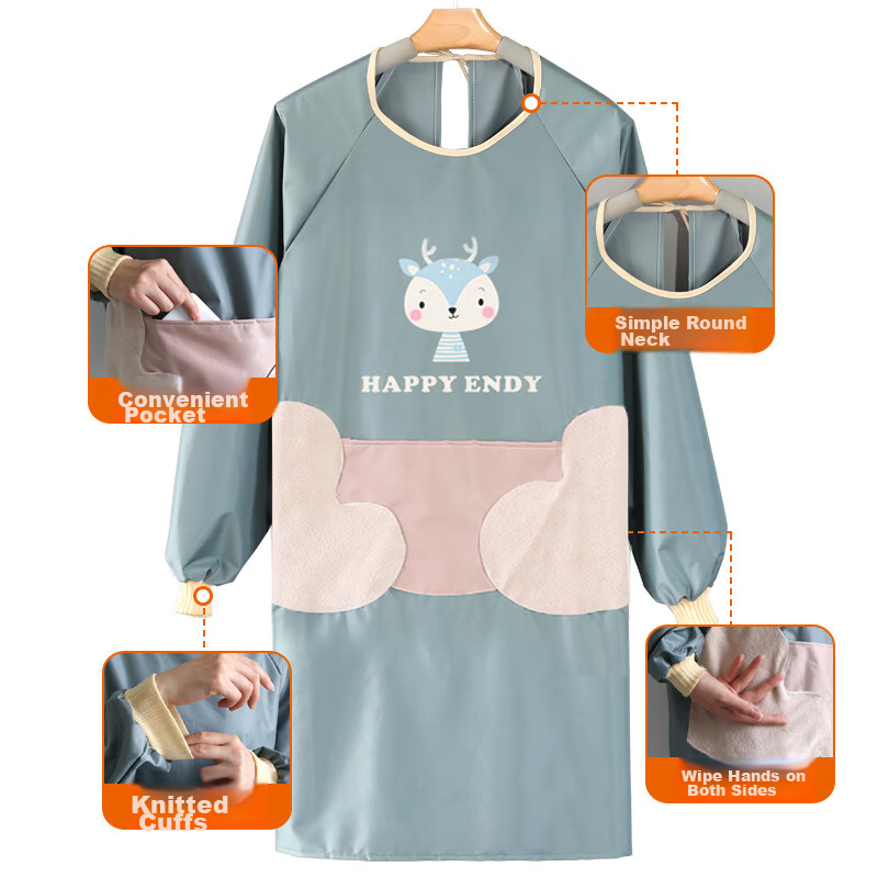 Fu Aijia Thickened Wear-Resistant Gradient PVC Dishwashing Gloves Kitchen Cleaning Gloves Durable L Size 3 Pairs Pack 8