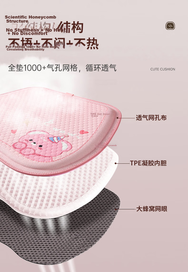 Fanyejia Summer Gel Ice Pad, Office And Student Cooling Mat, Butt Pad, Water Pad, Breathable Chair Mat, Cooling Device 4
