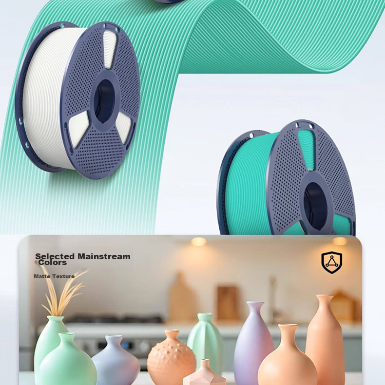 Sanlv 3D Printing Filament PLA Lite Easy-to-Print Eco-Friendly High-Speed Filament for TuZhu ChuangXiang Aileku FDM 3D Printer Black 1kg 2