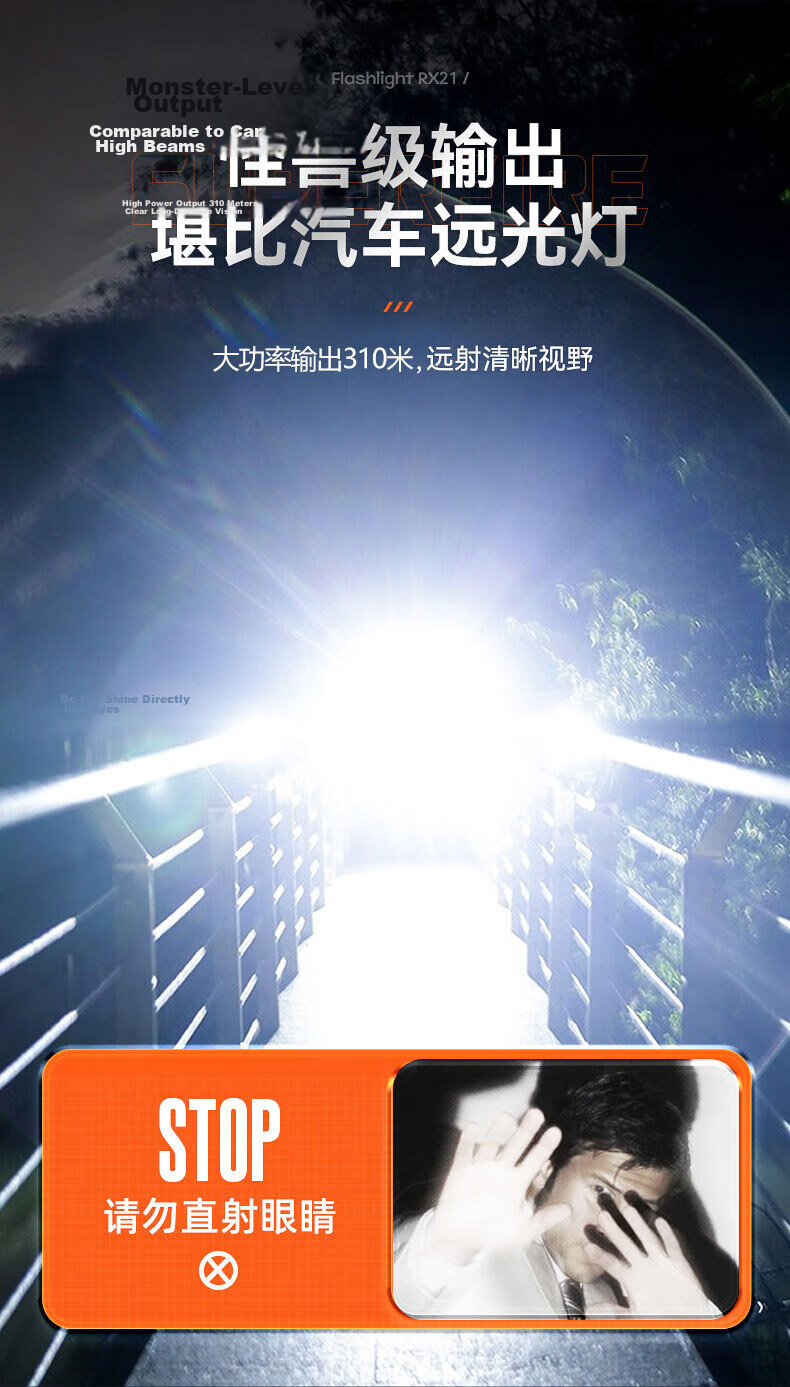 SupFire F1-A Flashlight High Brightness Long Range Long Battery Life Compact Portable Military Outdoor Cycling Emergency Light 12