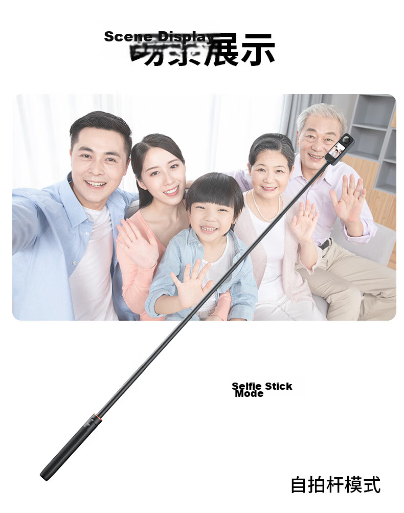 VRIG TP-21 Portable Tripod Handheld Selfie Stick Extension Rod for DJI Action 6/5 Pro/4 Pocket 4 Feiyu Luna Sports Camera Accessories AcePro2 Mount 5