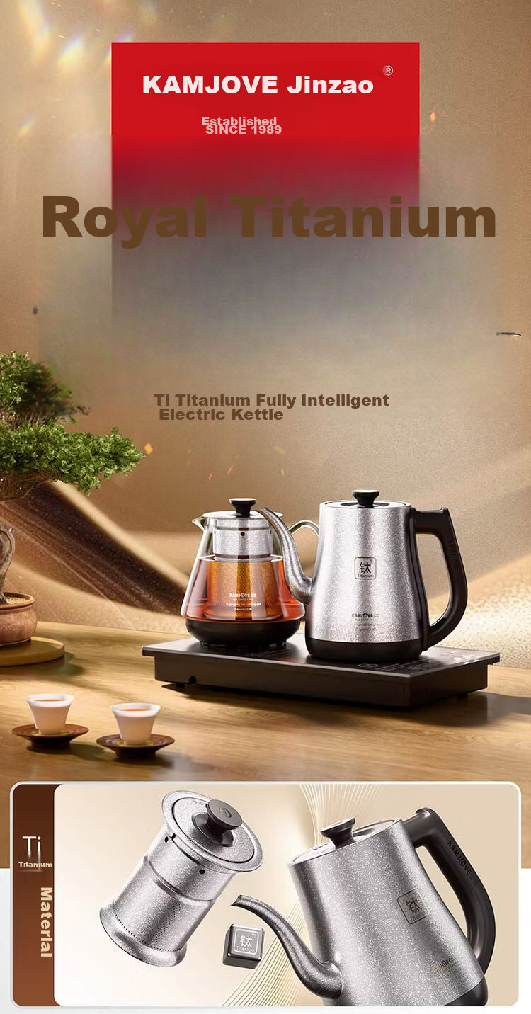 KAMJOVE Pure Titanium Electric Kettle Automatic Water Filling Boiling Kettle Insulated Integrated Fully Automatic Constant Temperature Electric Kettle Tea EC9T 1