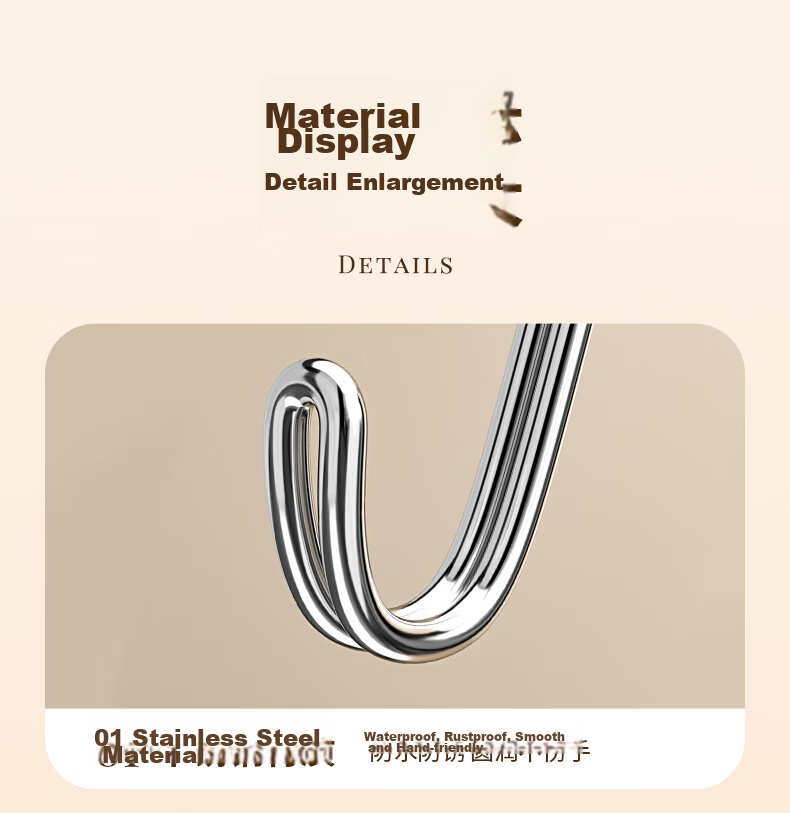 Baicaoyuan Super Strong Adhesive No-Drill Hooks, Powerful Sticky Hooks for Dormitory, Bathroom, Kitchen, Wall-Mounted, Transparent Mushroom Style, 10 Pieces 15